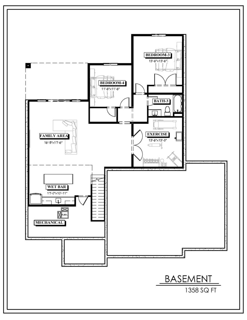 Echelon Homes - Tyler Plan - Basement